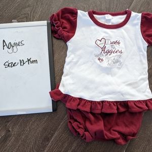Texas A&M Aggies outfit, size  12-18m